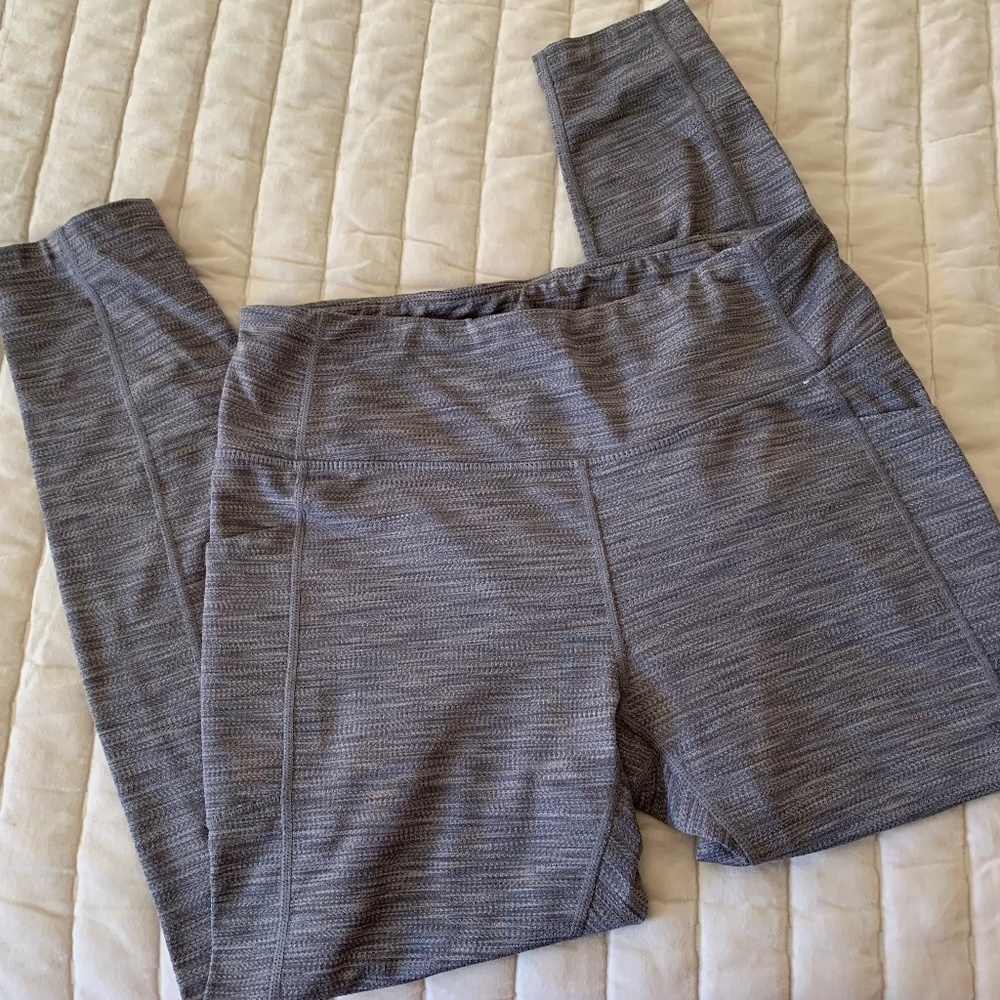 Mondetta | Purple/Gray Performance + Luxury Leggings Size Large